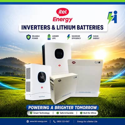 Itel 3KW 4KW Pro 6KW Pro 8KW 12KW Inverters , Battery  Available