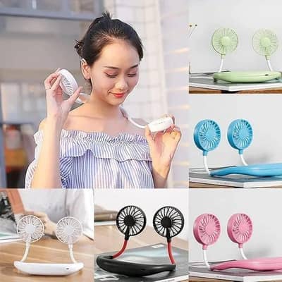 Rechargeable Neck Fan | Hands-Free Cooling Fan For Summer