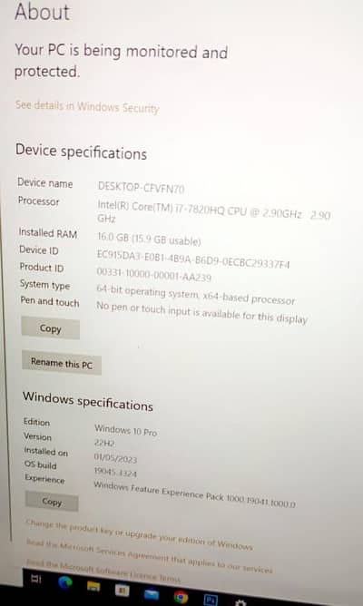 Lenovo Thinkpad core i7 7th Gen 16GB RAM Business class laptop