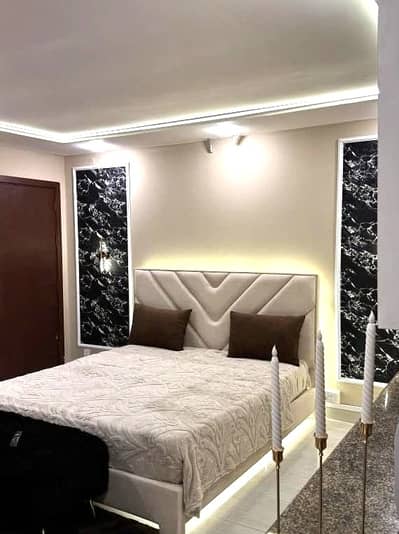 Per day & Daily and weekly basis, Studio fully furnished luxury apartments available for rent in Gulberg Greens Islamabad.
