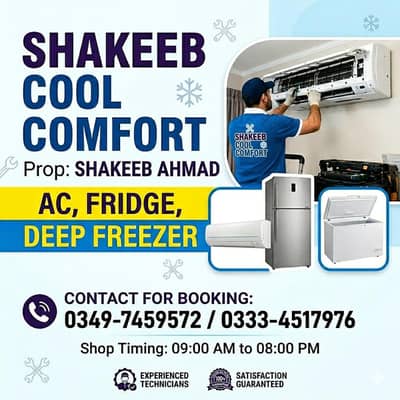 Professional AC, Fridge & Deep Freezer Repairing & Service