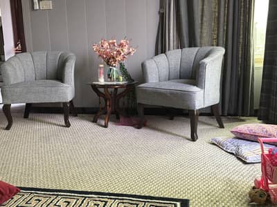Two chairs and coffee table