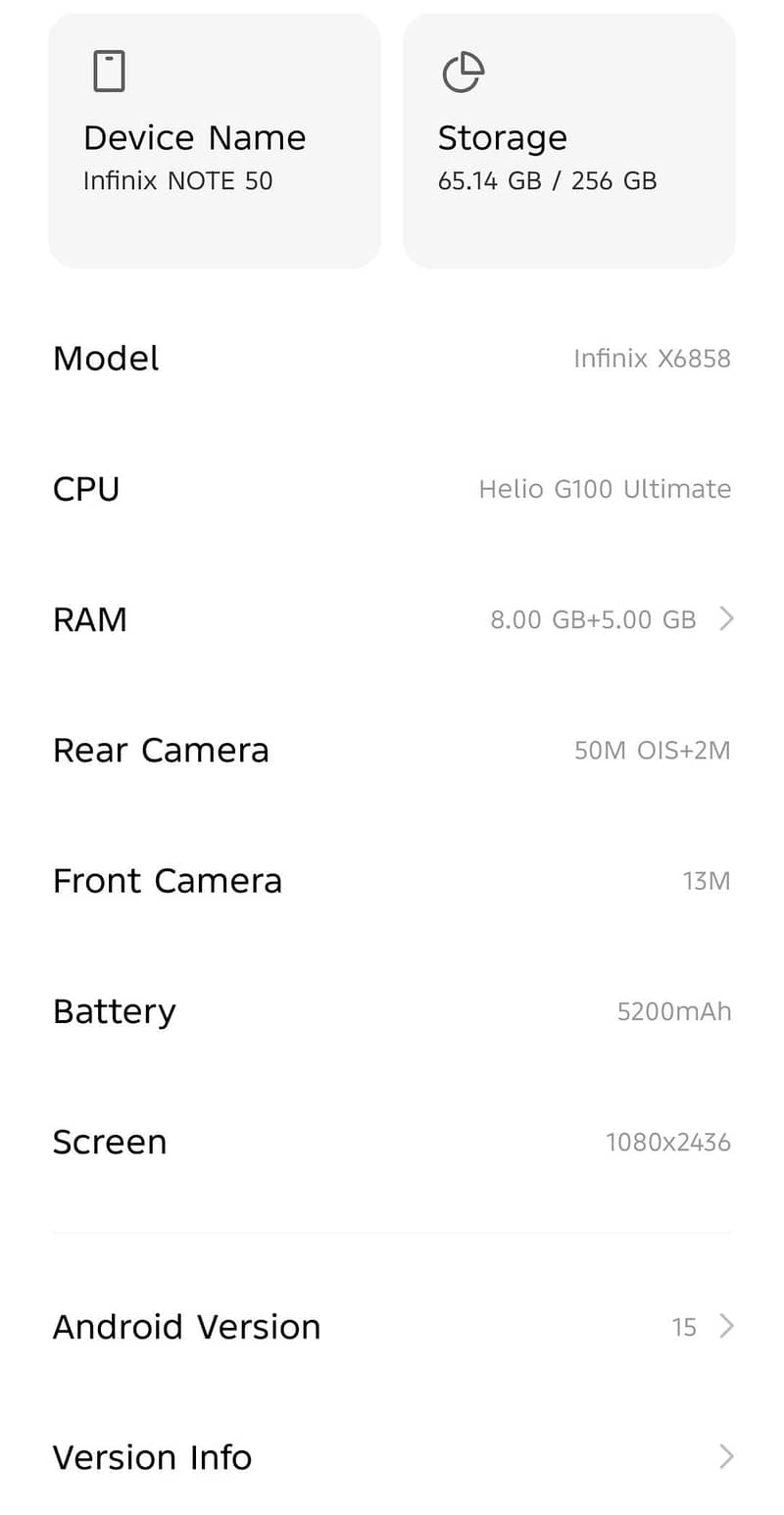 Infinix Note 50 0