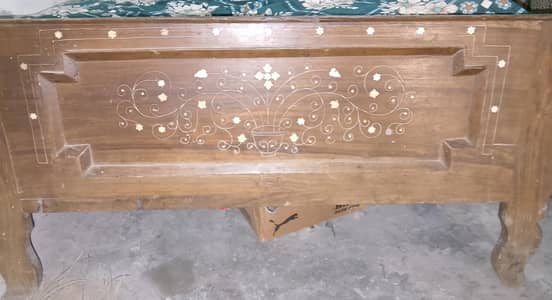 wooden bed