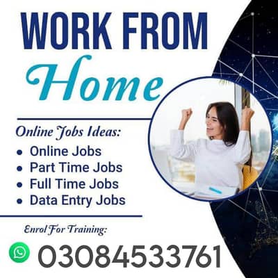online work/ home base work/ work of female