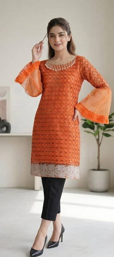 ORANGE FANCY SHIRT