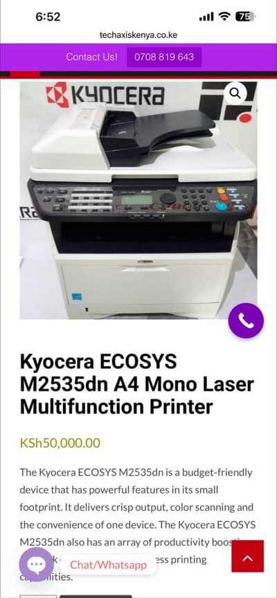 Kyocera Ecosays:printer+photocopy+scaning