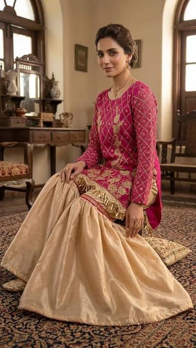 SHIRT WITH SHARARA
