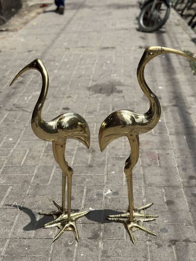 Vintage Brass Egret