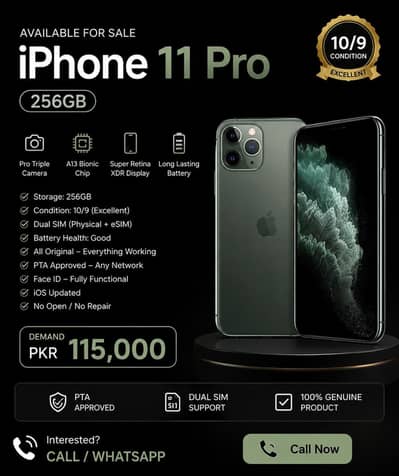 Apple iPhone 11 Pro 256 gb pta approved