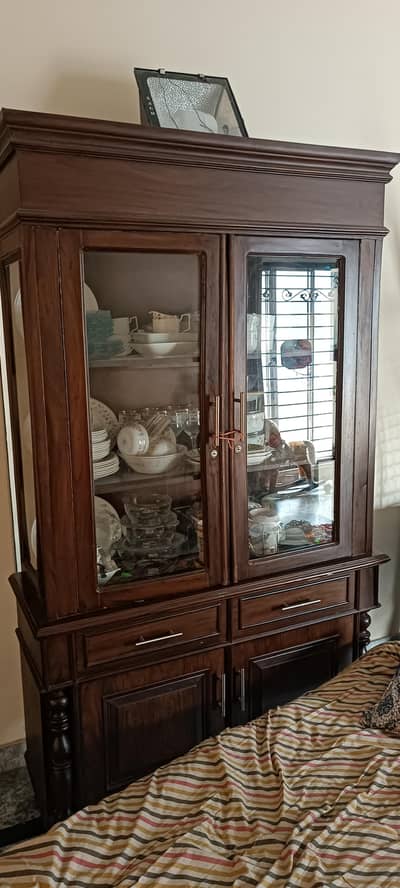 pure wood showcase slightly used