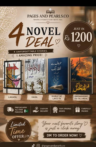Combo Deal Of 2 Novels And 4 Novels set Available