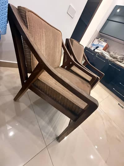 Solid wood arm chairs set of 4