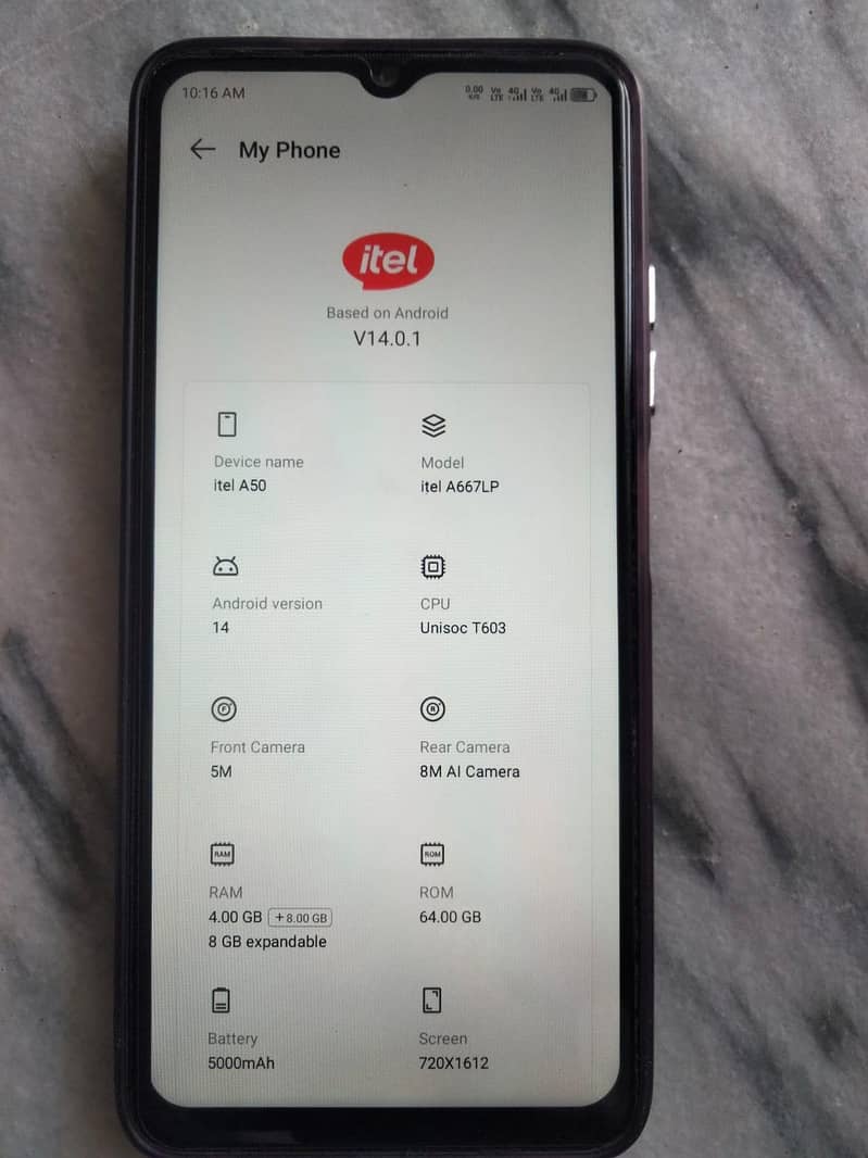 Itel A50 2
