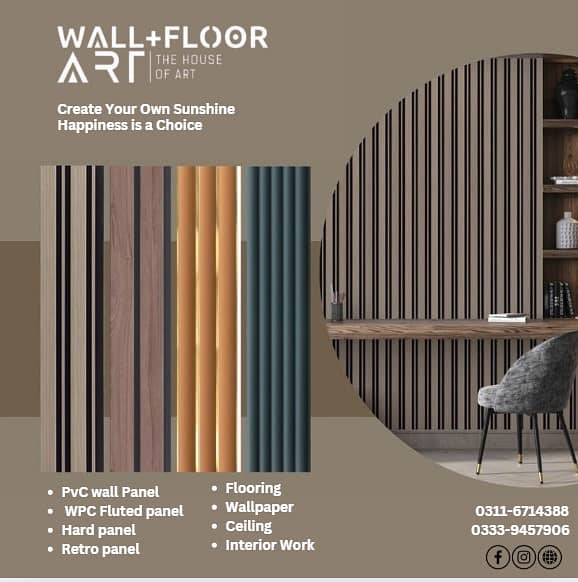 PVC wall Panels / WPC Fluted panel / Hard panel / solid panel 3