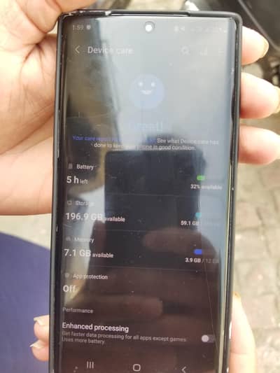 Samsung Mobile note 10 10/8 condition 12/256 gb
