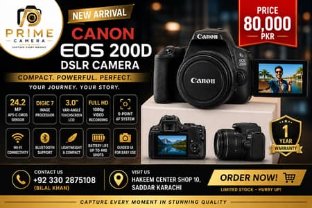 canon EOS 200D DSLR camera | excellent condition | WiFi & bluetooth |