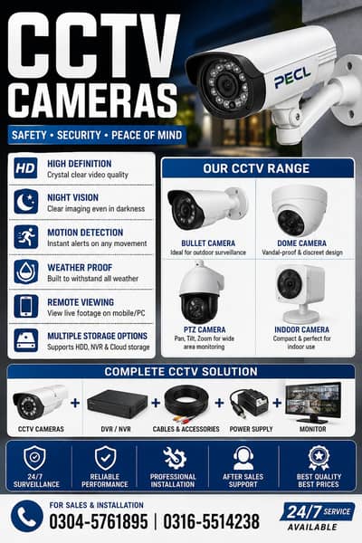 CCTV Cameras | Sale, Installation & Maintenance All Brands Available