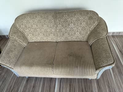 6 Seater Sofa Set With One big table and two small tables