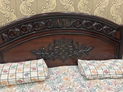 Bed with side tables