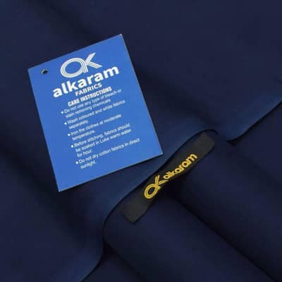 Navy Blue ( Super Soft Cotton) 4.5 meter Un-stitched Branded Men Suit