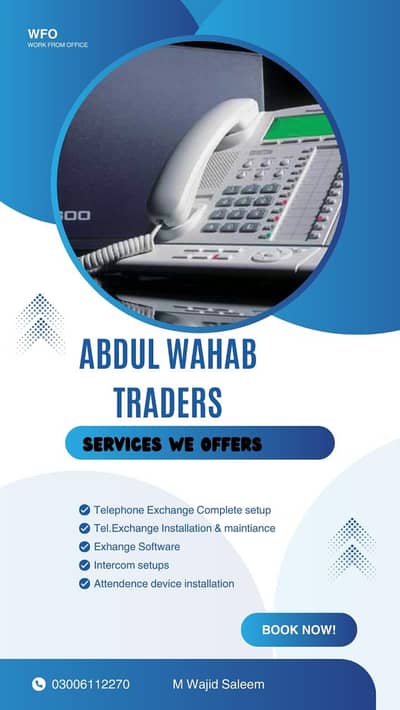 PABX Telephone Exchange with complete setup
