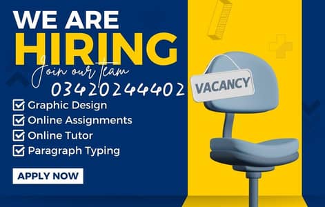 Data Entry Job / Job for Males, Females, Students, Assignment Job