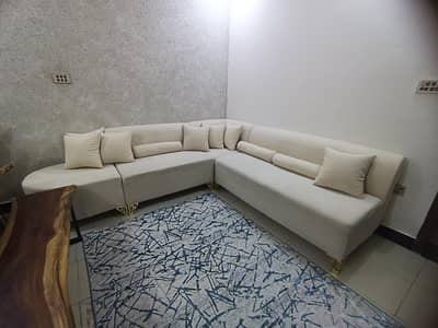 L shape 7 seater sofa with cushion