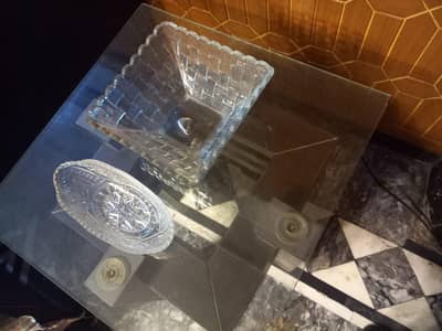 3-Piece Glass Top Table Set - Center + 2 Side Tables