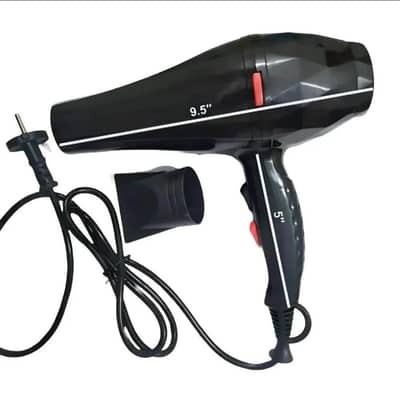 Black coated hair dryer with 3 speeds