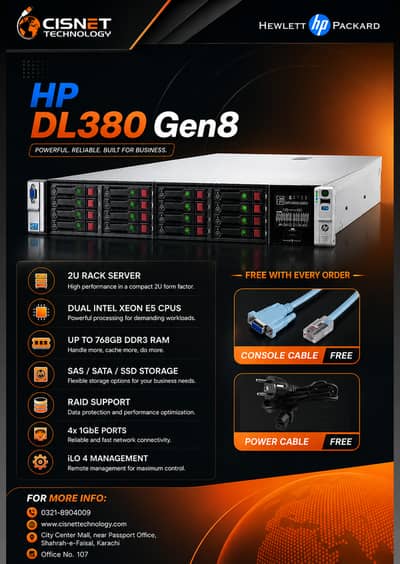 HP DL380 Gen8 Server