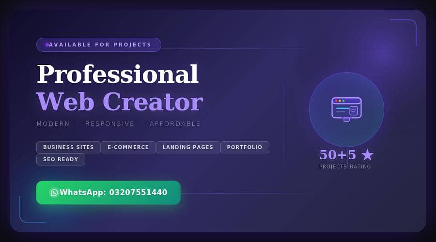 website creator,web developer 1
