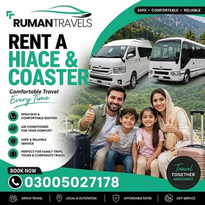 Rent A Car Honda BRV, Hiace Grand Cabin hiroof and Coaster for rent