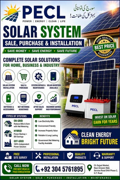 Solar System Sale, Purchase & Installation | Residential & Commercial