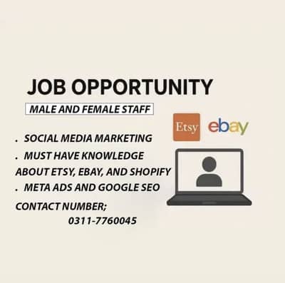 Ebay etsy Shopify and meta ads or google marketing