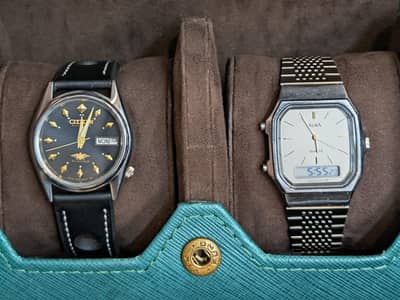 Seiko Alba Tank Dual Time and Citizen Automatic