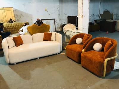 new royal style wooden sofa and bed set