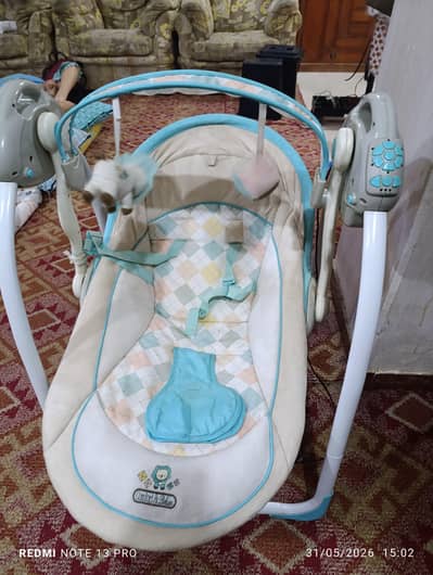 Comfort Deluxe Electric Baby Swing- Blue