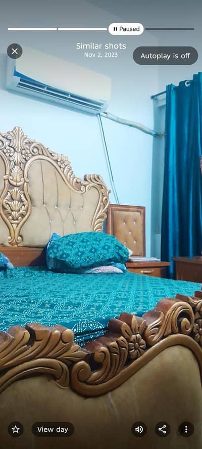 double bed dressing side tables with mattress for sale