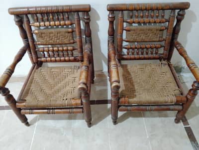 2 seater wooden sofa