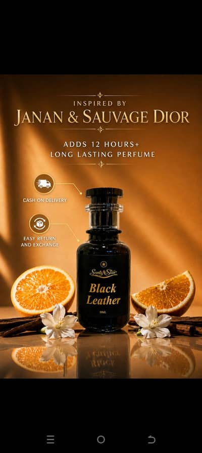 Black leather perfume