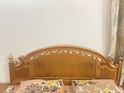Double bed with side tables and dressing table