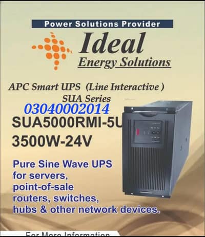 UPS OF AMERICAN BRANDED APC OF 5KVA 3KVA 2KVA 1 KVA ALL MODELS IN STOC