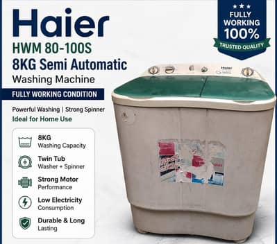 Haier 8KG Semi Automatic Washing Machine | HWM 80-100S