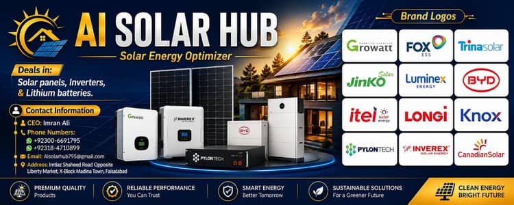 AI SOLAR HUB – Solar Panels, Inverters & Lithium Batterie