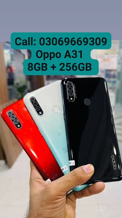 Oppo A31 PTA Approved 8GB + 256GB With Box 10by10 With Warranty