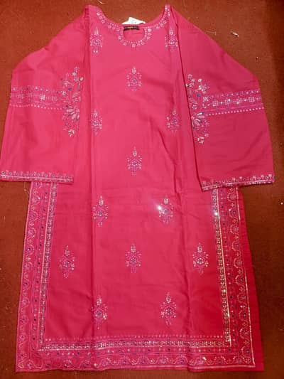 3 piece suit cotton pink colour