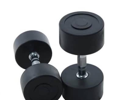 10 kg Rubber Coated Dumbells for Sale