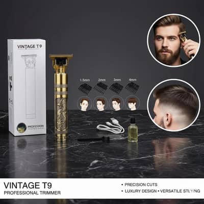 Vintage T9 Professional Hair Trimmer & Shaver For Men