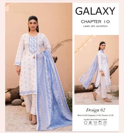 Galaxy collection lawan unstitched suit